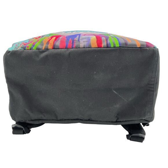 Mojo Backpacks Great White Shark Color Spatter Drip Canvas Outer Pockets 16x11x6 - Picture 5 of 12